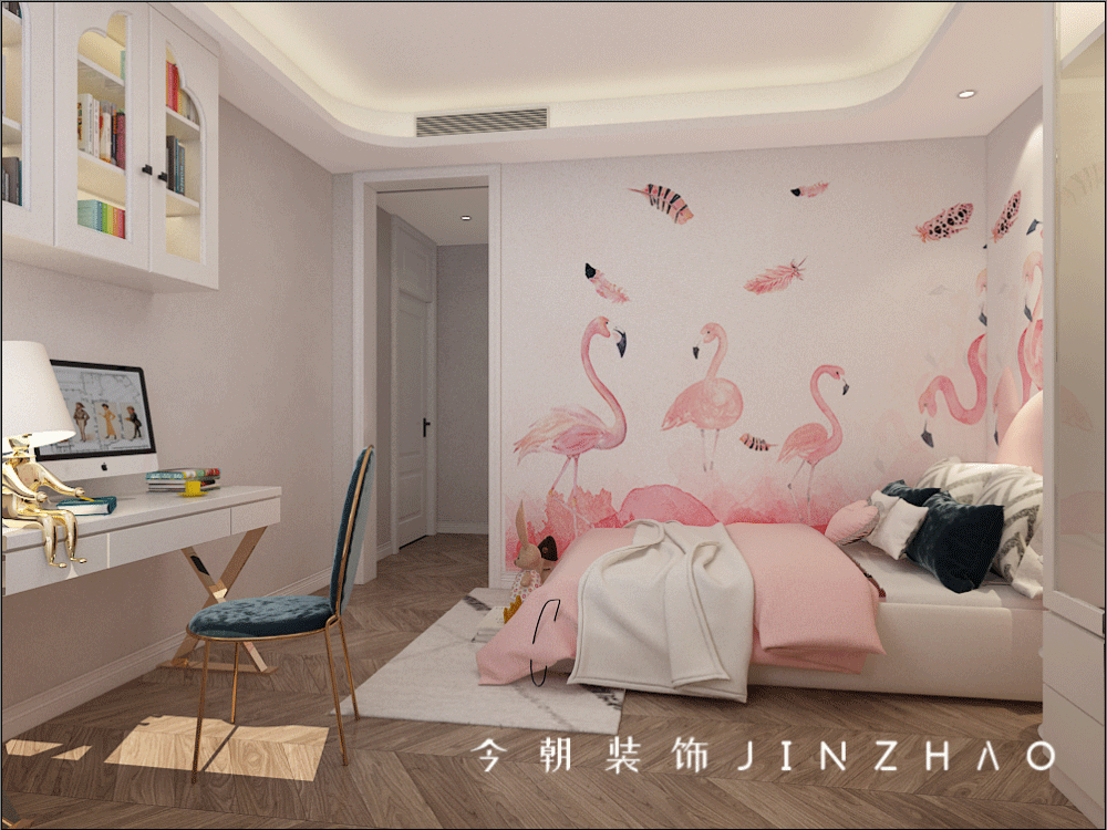 國(guó)際城現(xiàn)代簡(jiǎn)約風(fēng)格兒童房裝修效果圖